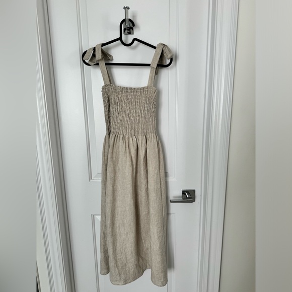 NEW Aritzia Wilfred Golden Hour Linen Dress - Picture 1 of 6